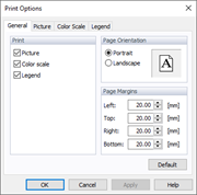 Opciones de impresión, general
